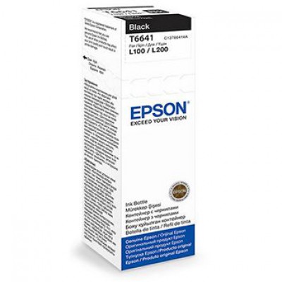 Чернила Epson L100/110/200/210/300/355 (Epson) (T66414A), black, 70мл.