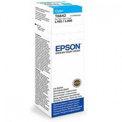 Чернила Epson L100/110/200/210/300/355 (Epson) (T66424A), cyan, 70мл.