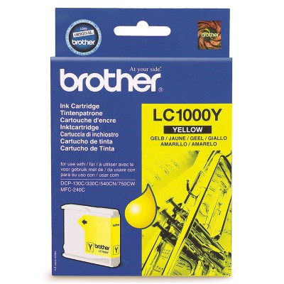Картридж Brother LC-1000 Y - DCP-130C/330C/350C/540CN/560CN/750CW/770CW/MFC-240C (400к) жёлтый
