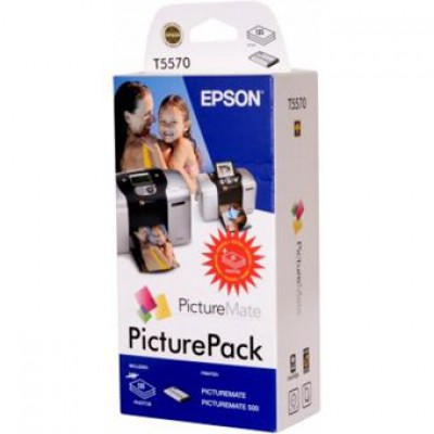 Набор Epson T557040B Picture Mate (135 листов бумаги 10х15 и шестицветный картридж)