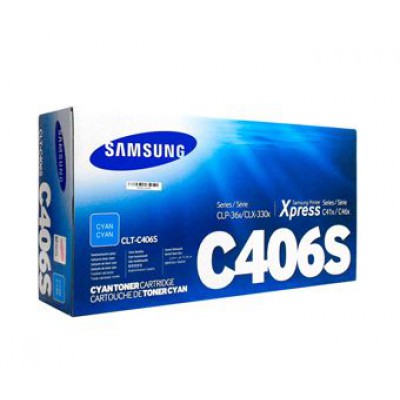 Картридж Samsung CLT- C406S/SEE - CLP-360/365/368/CLX-3300/3305 голубой (1000к)